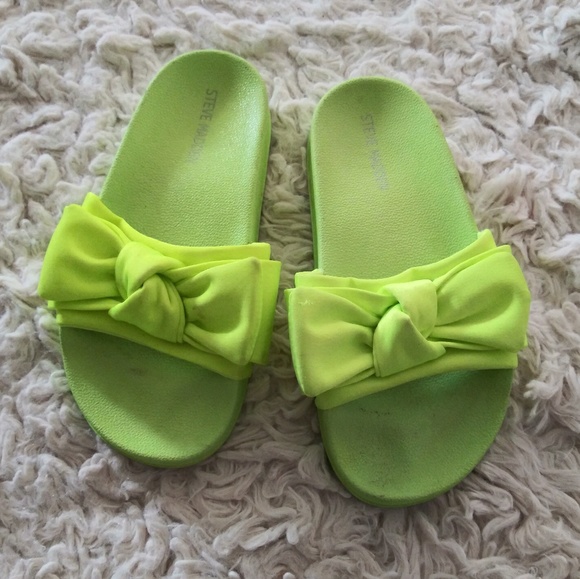steve madden neon slides